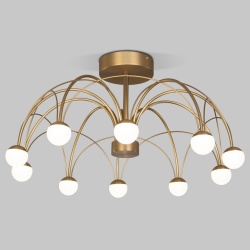 Люстра на штанге Eurosvet Ragno 90031/10 LED золото в интернет-магазине "Галерея света"