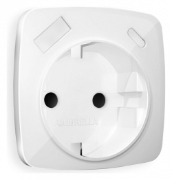 Накладка для розетки с заземлением и со шторками и 2хUSB type A и C Ambrella Volt OMEGA OP1100 в интернет-магазине "Галерея света"