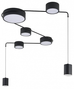 Потолочная люстра Indigo Modulo 14028/7С Black в интернет-магазине "Галерея света"