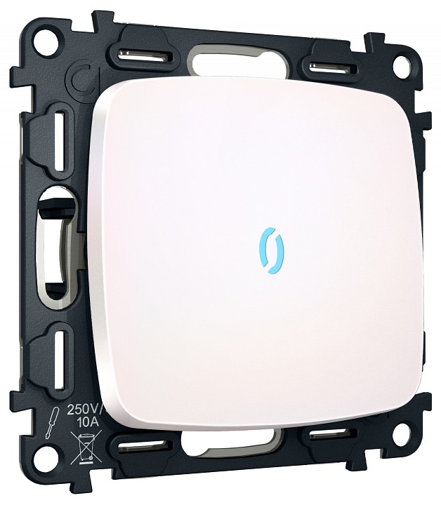 Выключатель самовозвратный одноклавишный с подсветкой, без рамки Ambrella Volt MO MO202060 в интернет-магазине "Галерея света"