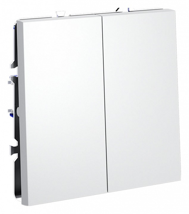 Выключатель двухклавишный без рамки Voltum S70 VLS020602 в интернет-магазине "Галерея света"