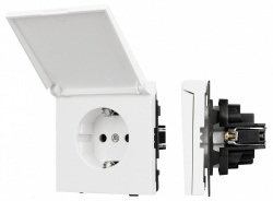 Розетка влагозащищенная с заземлением с крышкой, без рамки Arlight SCT-TENDO 054090 в интернет-магазине "Галерея света"