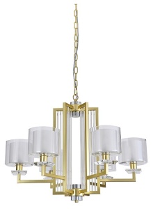 Подвесная люстра Newport ALEXANDRA 4406+1/C mat.gold в интернет-магазине "Галерея света"