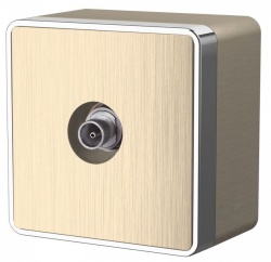 ТВ-розетка оконечная без рамки Werkel Gallant (шампань рифленый) W5083010 в интернет-магазине "Галерея света"