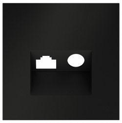 Накладка для ТВ-розетки и RJ-11 или RJ-45 Voltum S70 VLS002708 в интернет-магазине "Галерея света"