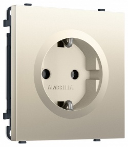 Розетка с заземлением, без рамки Ambrella Volt MS MS546010 в интернет-магазине "Галерея света"