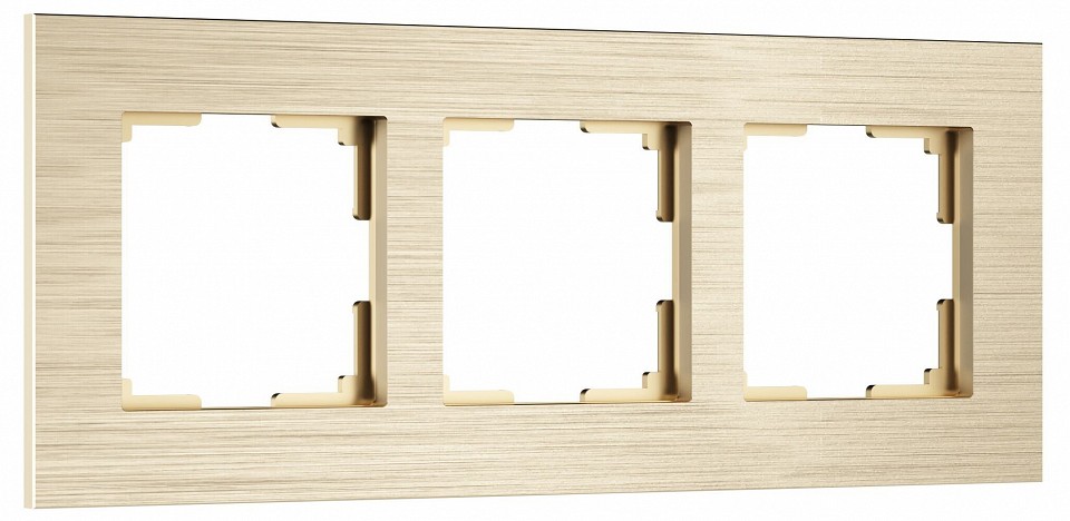 Рамка на 3 поста Werkel AluMax шампань W0033511 в интернет-магазине "Галерея света"