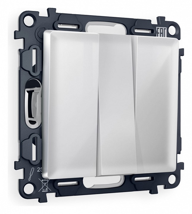 Выключатель трехклавишный без рамки Ambrella Volt ALFA MA405010 в интернет-магазине "Галерея света"