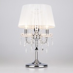 Настольная лампа декоративная Eurosvet Allata 2045/3T хром/белый настольная лампа в интернет-магазине "Галерея света"