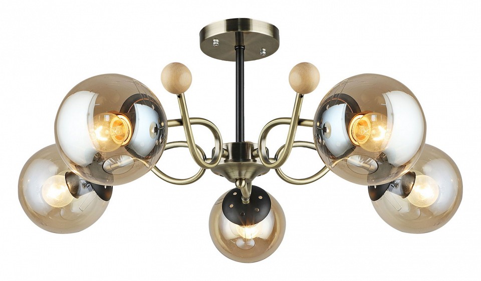 Люстра на штанге 02021-0.3-05 AB+BK в интернет-магазине "Галерея света"