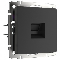Розетка Ethernet RJ-45 без рамки Werkel черный матовый W1181008 в интернет-магазине "Галерея света"