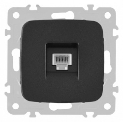 Розетка телефонная RJ-11 без рамки Arte Milano am-205 205.51-1.black в интернет-магазине "Галерея света"