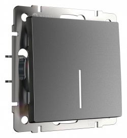 Выключатель одноклавишный с подсветкой без рамки Werkel графит матовый W1110164 в интернет-магазине "Галерея света"