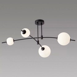 Люстра на штанге iLedex Epical 6827-4 BK+WH в интернет-магазине "Галерея света"