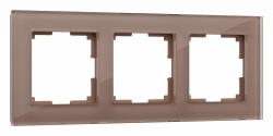 Рамка на 3 поста Werkel Favorit (латте, стекло) W0031142 в интернет-магазине "Галерея света"