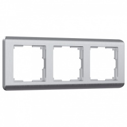 Рамка на 3 поста Werkel Stream (серебряный) W0032106 в интернет-магазине "Галерея света"