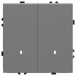 Выключатель двухклавишный с подсветкой без рамки Stekker Эмили 49942 в интернет-магазине "Галерея света"