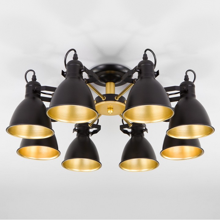 Люстра на штанге Eurosvet Denley 70112/8 черный в интернет-магазине "Галерея света"