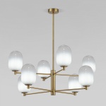 Люстра на штанге Eurosvet Loona 60161/8 латунь в интернет-магазине "Галерея света"