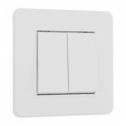 Выключатель двухклавишный Arte Milano SET16-1 SET16-1-30-2 white в интернет-магазине "Галерея света"