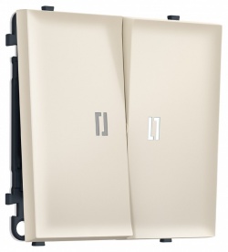 Выключатель двухклавишный с подсветкой без рамки Ambrella Volt MS MS324015 в интернет-магазине "Галерея света"