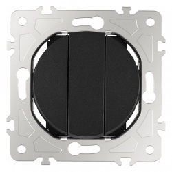 Выключатель трехклавишный без рамки Arte Milano 202 202.30-3.black в интернет-магазине "Галерея света"