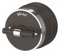 Выключатель двухклавишный с корпусом Werkel Vintage (мокко матовый/хром) W5822052 в интернет-магазине "Галерея света"