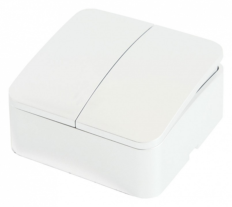 Выключатель двухклавишный Stekker София 49289 в интернет-магазине "Галерея света"