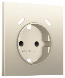Накладка для розетки с заземлением и со шторками и 2хUSB type C Ambrella Volt SIGMA SP5505 в интернет-магазине "Галерея света"