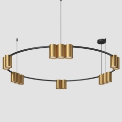 Подвесная люстра Denkirs Orbit DK4067-BK+SG в интернет-магазине "Галерея света"