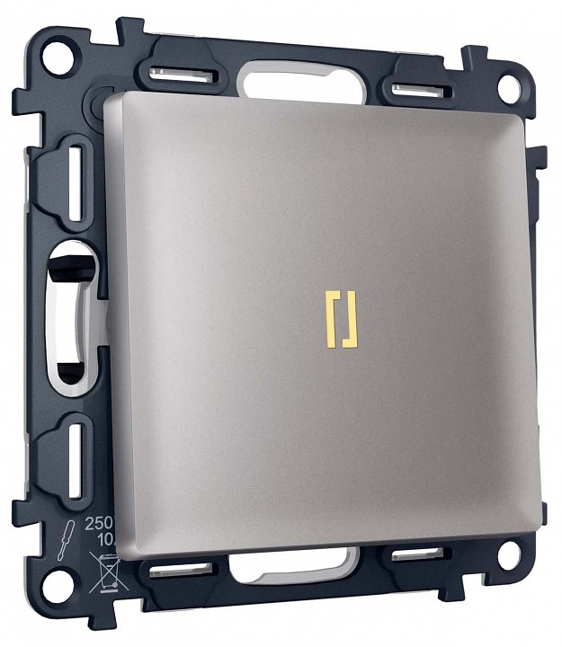 Выключатель самовозвратный одноклавишный с подсветкой, без рамки Ambrella Volt MA MA502050 в интернет-магазине "Галерея света"