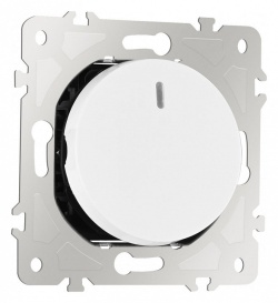 Выключатель перекрестный одноклавишный с подсветкой без рамки Arte Milano 202 202.35-1.white в интернет-магазине "Галерея света"