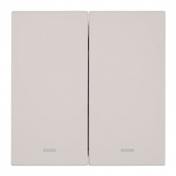 Выключатель двухклавишный с подсветкой без рамки Stekker Мия 50476 в интернет-магазине "Галерея света"