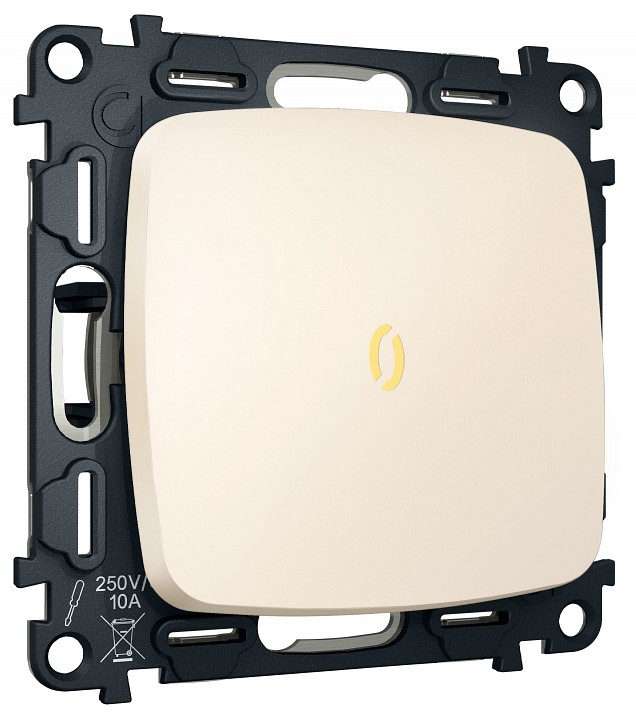 Выключатель самовозвратный одноклавишный без рамки Ambrella Volt MO MO322050 в интернет-магазине "Галерея света"