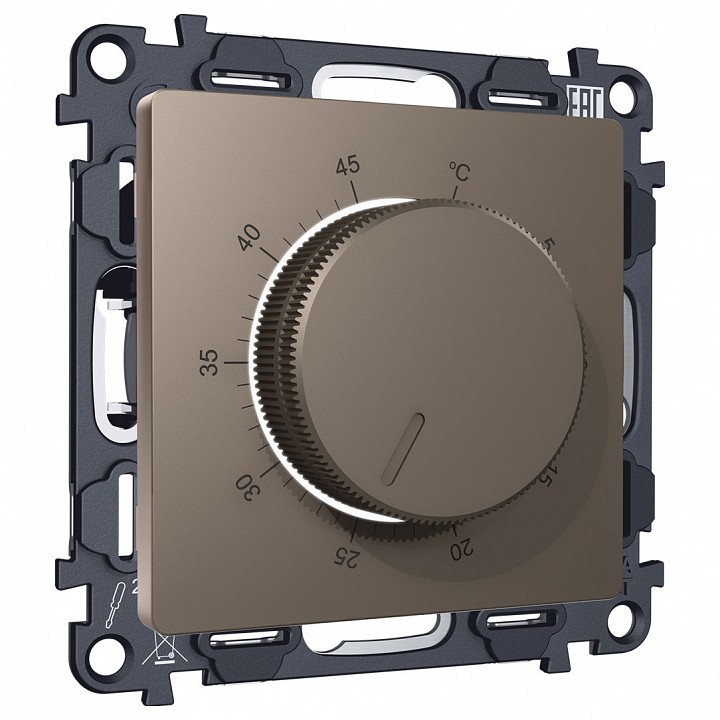 Терморегулятор электромеханический для теплого пола без рамки Ambrella Volt ALFA MA635710 в интернет-магазине "Галерея света"