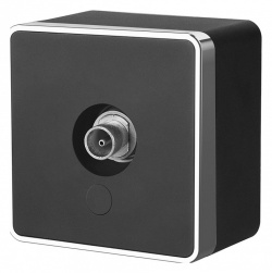 ТВ-розетка без рамки Werkel Gallant (черный/хром) W5083035 в интернет-магазине "Галерея света"