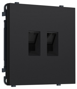 Розетка двойная Ethernet RJ-45 и со шторками, без рамки Ambrella Volt MS MS992110 в интернет-магазине "Галерея света"