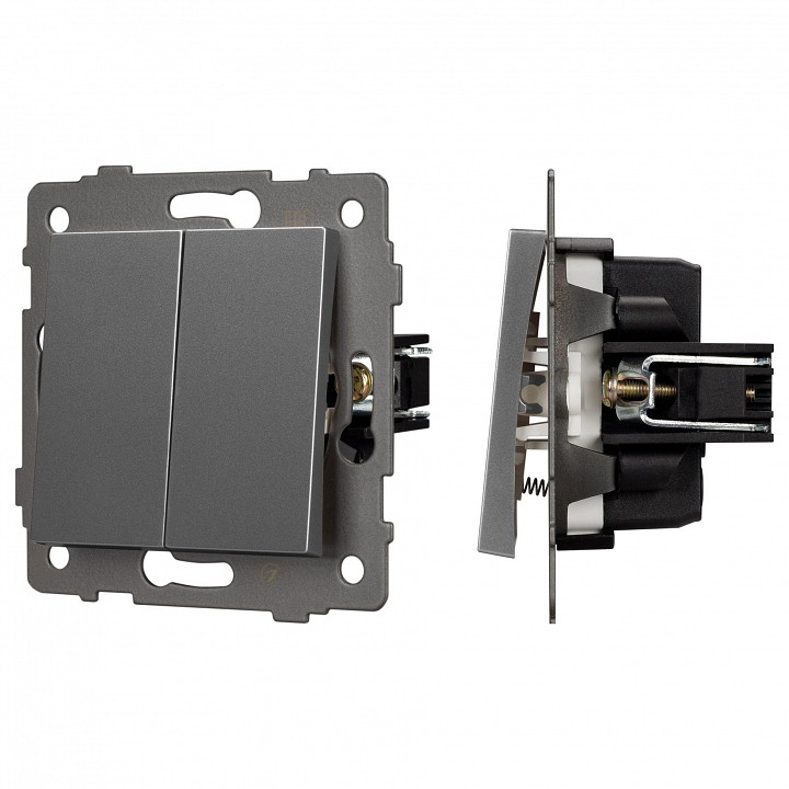 Выключатель самовозвратный двухклавишный без рамки Arlight SWT 049885 в интернет-магазине "Галерея света"