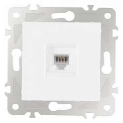 Розетка телефонная RJ-11 без рамки Arte Milano am-203 203.51-1.white в интернет-магазине "Галерея света"