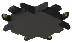 Соединитель X-образный для треков накладных Denkirs AIR BASE TR5234-BK в интернет-магазине "Галерея света"