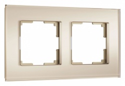 Рамка на 2 поста Werkel Senso (шампань, стекло soft-touch) W0023111 в интернет-магазине "Галерея света"