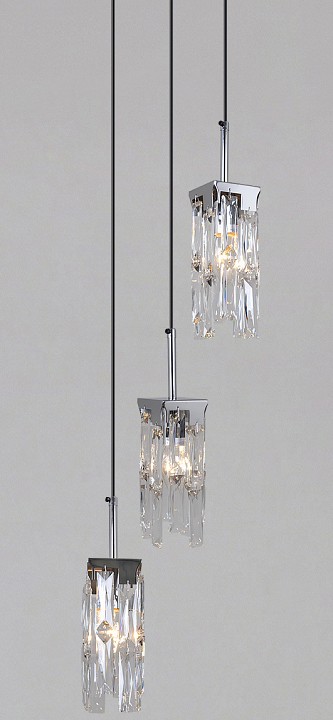 Подвесная люстра ILLUMICO  IL3600-3PSQ-26 CR DS в интернет-магазине "Галерея света"