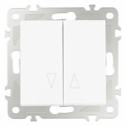 Выключатель для жалюзи без рамки Arte Milano 206 206.38-2.white в интернет-магазине "Галерея света"