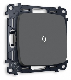 Выключатель проходной одноклавишный с подсветкой без рамки Ambrella Volt OMEGA MO902035 в интернет-магазине "Галерея света"