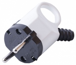 Вилка угловая с заземлением Stekker  32849 в интернет-магазине "Галерея света"