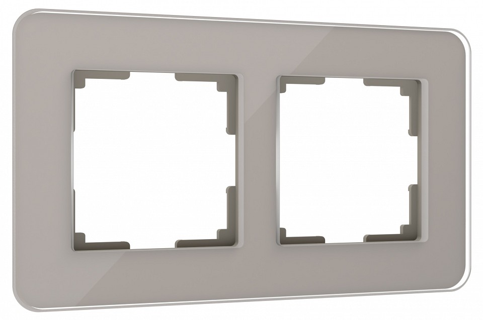 Рамка на 2 поста Werkel Elite (дымчатый, стекло) W0022417 в интернет-магазине "Галерея света"