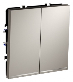 Выключатель проходной двухклавишный с подсветкой без рамки Voltum S70 VLS020403 в интернет-магазине "Галерея света"