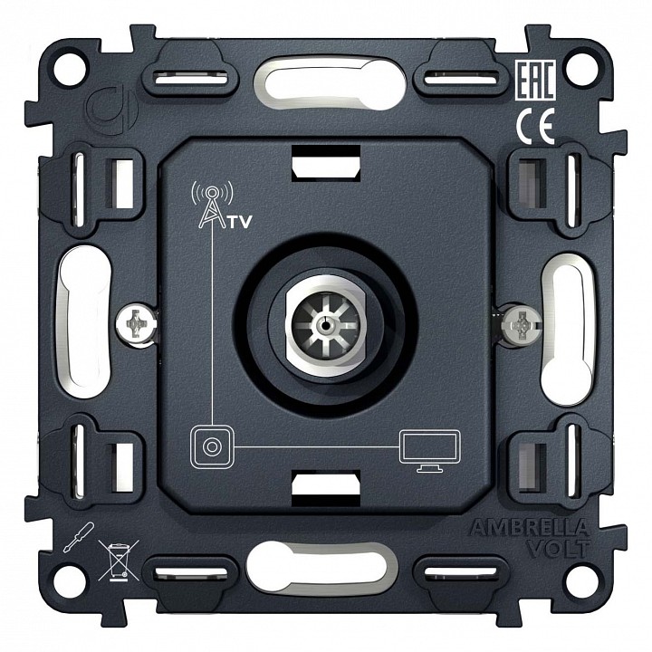 Механизм ТВ-розетки оконечная Ambrella Volt Quant VM202 в интернет-магазине "Галерея света"