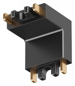 Соединитель угловой внутренний для треков накладных Denkirs AIR BASE TR5212-BK в интернет-магазине "Галерея света"
