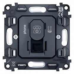 Механизм розетки Ethernet RJ-45 со шторкам Ambrella Volt Quant VM190 в интернет-магазине "Галерея света"